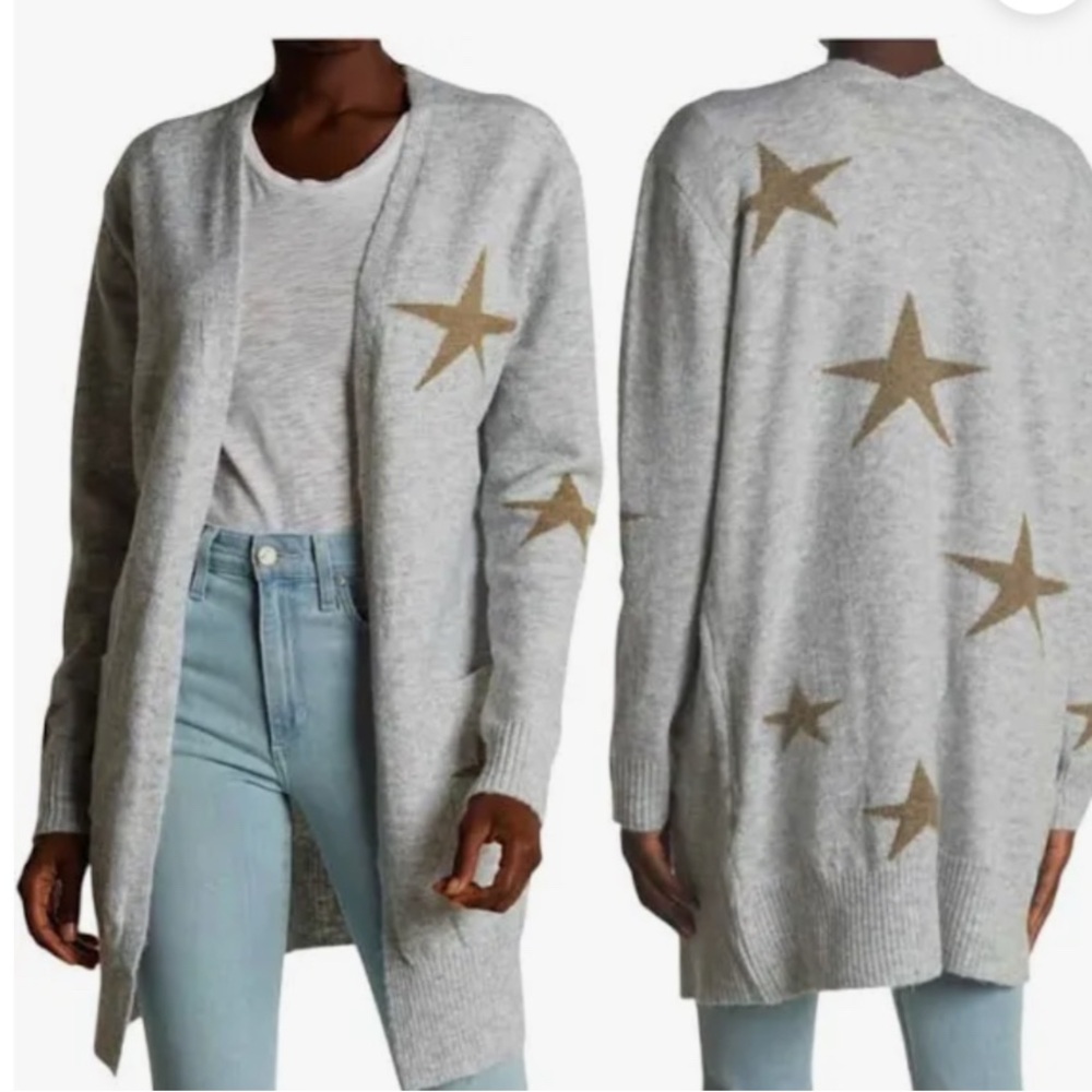 Sweet Romeo Gray Star Cardigan - Picture 3 of 3